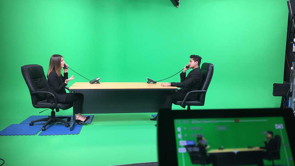 greenscreen filming studio image