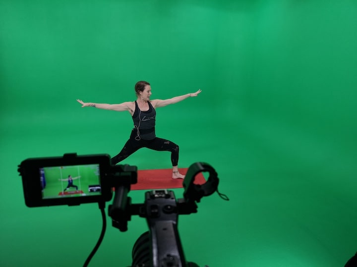 virtual yoga event in the green screen studio virtual yoga event in the green screen studio image