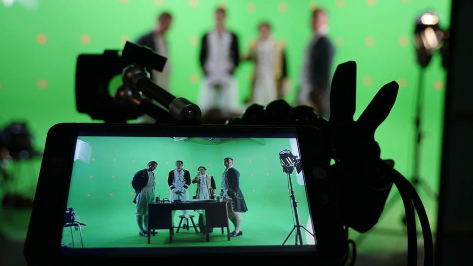 Video Production Studio video production in the green screen studio image