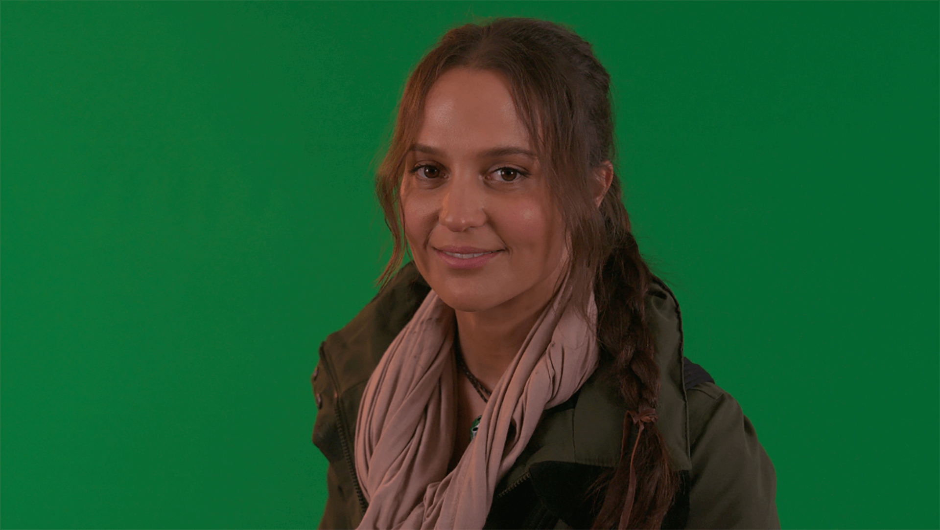 Alicia Vikander as Lara Croft at Galleon Studios Manchester Alicia Vikander as Lara Croft at Galleon Studios Manchester image