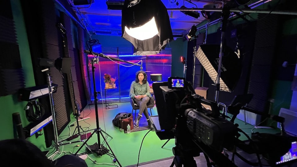 Filming studios for pieces to camera Filming studios for pieces to camera image